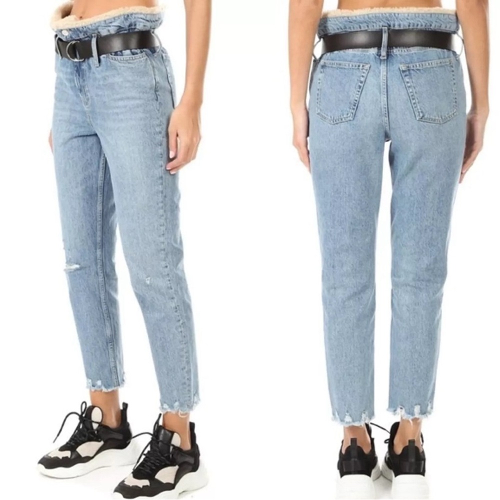 Iro Justice Belted Shearling jeans